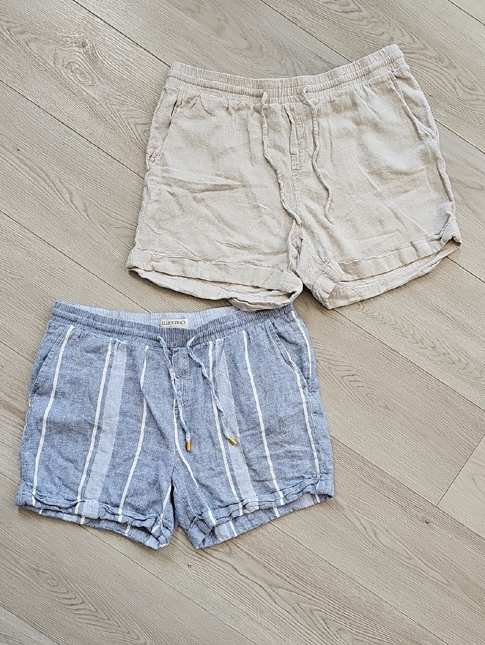 Ellen Tracy Linen Summer Shorts Lot Of 2, Medium *Read Condition